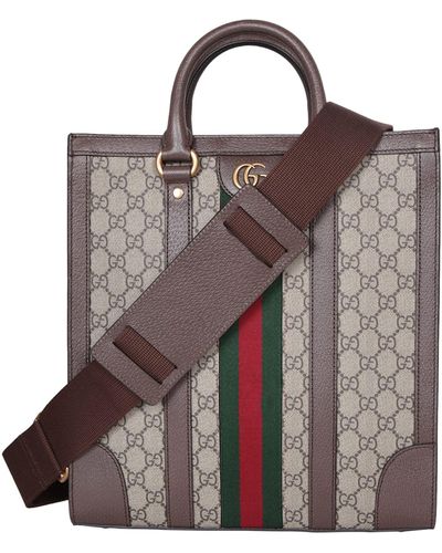 Gucci Ophidia M Monogram Shopping Bag - Brown
