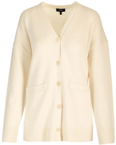 Theory Wool And Cashmere Cardigan - Natural