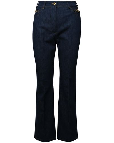 Patou Wide Leg Cotton Jeans - Blue