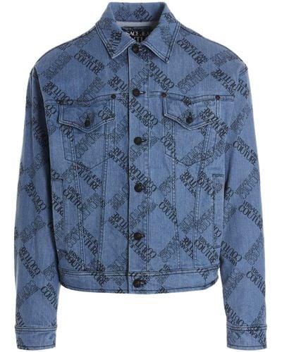 Versace Denim Logo Jacket - Blue