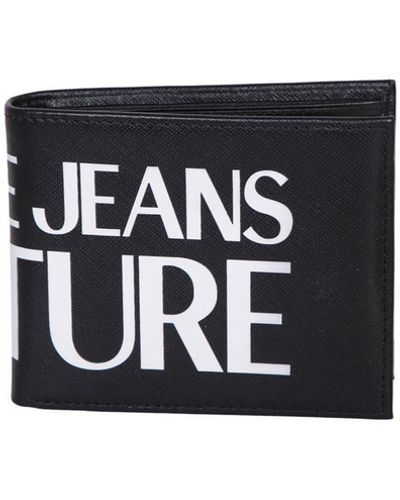 Versace Jeans Couture Logo Printed Bifold Wallet - Black