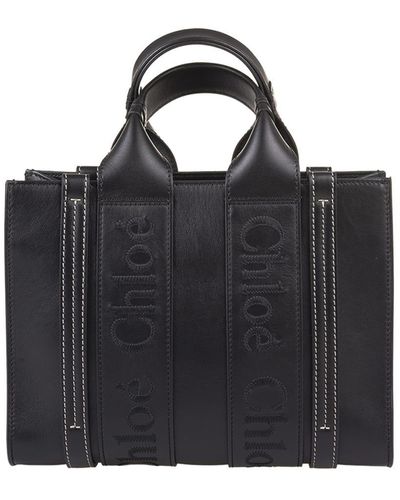 Chloé Woody Small Shopping Bag - Black