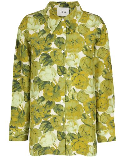 Rohe Floral Silk Blouse - Green