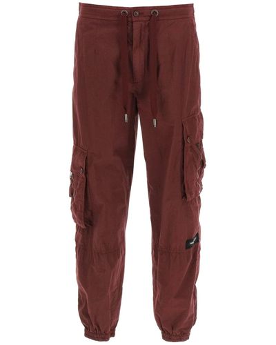 Dolce & Gabbana Cargo Pocket Pants - Red