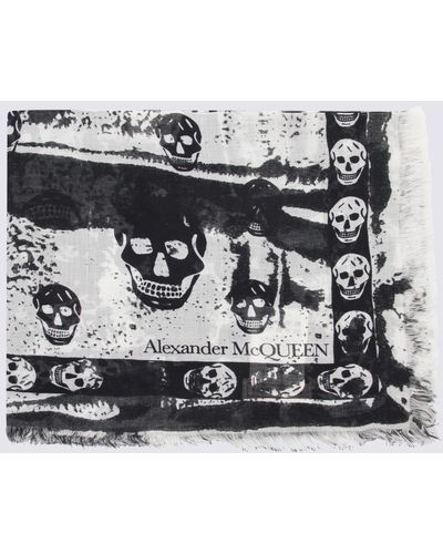 Alexander McQueen And Silk Blend Scarf - Metallic