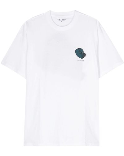 Carhartt Diagram C Organic-Cotton T-Shirt - White