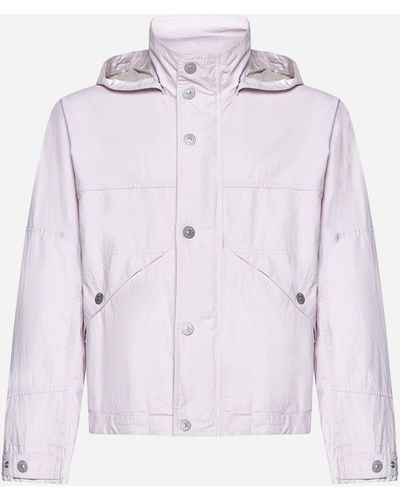 Stone Island Cotton Hooded Jacket - Pink