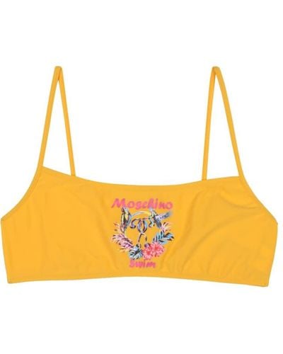 Moschino Parrot Bikini Top - Yellow