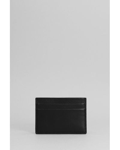 Common Projects Wallet In Black Leather - Gray