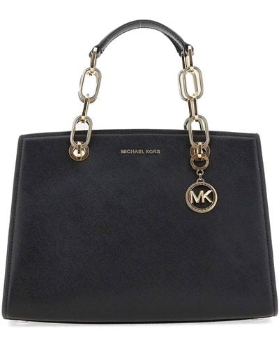Michael Kors Cynthia Leather Handbag - Black