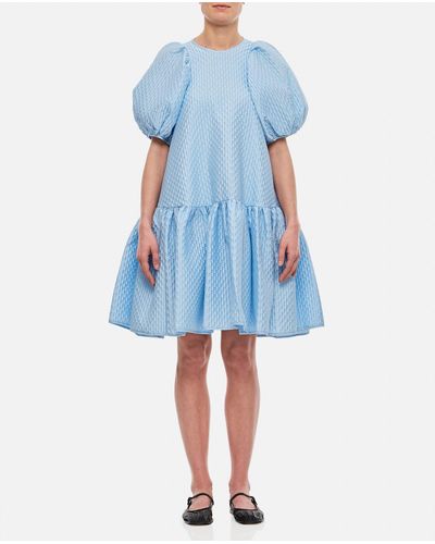 Cecilie Bahnsen Alexa Synthetic Mini Dress - Blue