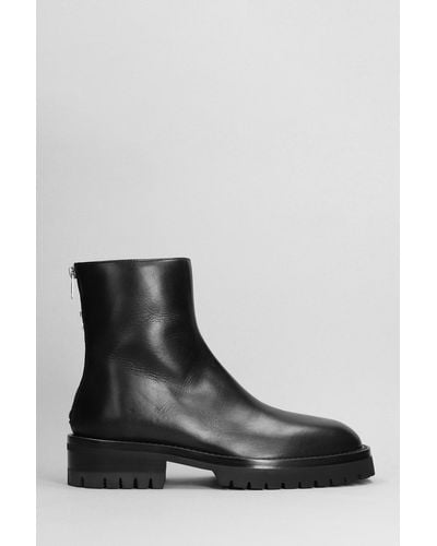 Ann Demeulemeester Ankle Boots In Black Leather