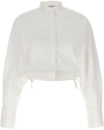 Ferragamo Cropped Shirt Shirt, Blouse - White