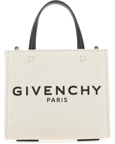 Givenchy Ivory Canvas Mini G-Tote Handbag - White