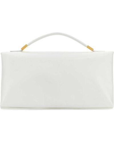 Marni Leather Prisma Handbag - White
