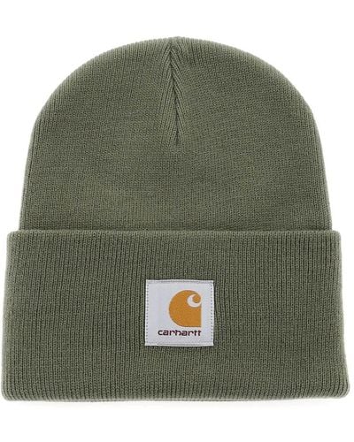 Carhartt Beanie Hat With Logo Patch - Green