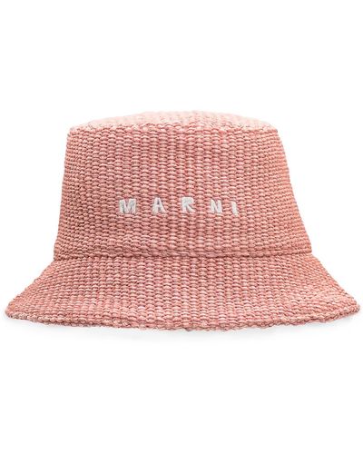 Marni Raffia Hat - Pink