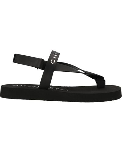 Giuseppe Zanotti Logo-print Thong-strap Sandals - Black