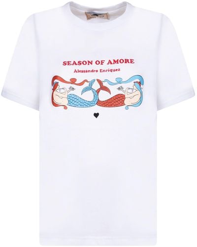 ALESSANDRO ENRIQUEZ Season Of Amore T-Shirt - White