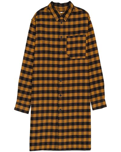 KENZO Flannel Long Shirt - Brown