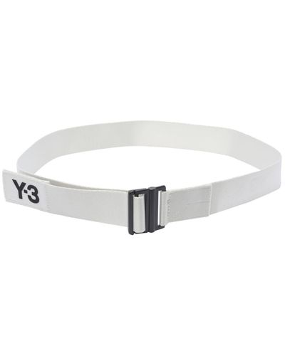 Y-3 Logo Belt - White