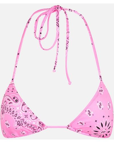 Mc2 Saint Barth Triangle Top Swimsuit With Bandanna Print - Pink