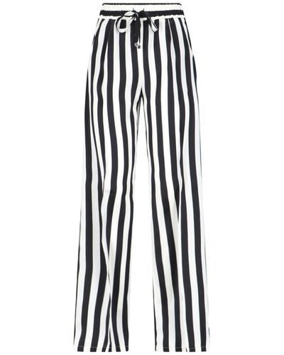 Kiton Striped Trousers - White