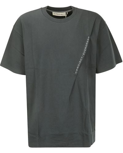 Y. Project Evergreen Pinched Logo T-Shirt - Gray