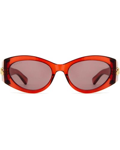 Gucci Gg1401s Burgundy Sunglasses - Red