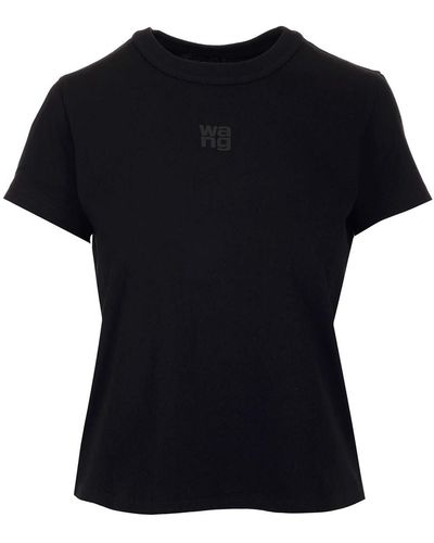 T By Alexander Wang Short Sleeve T-Shirt - Black