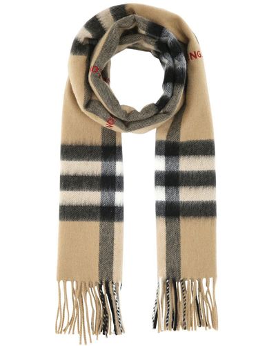Burberry Printed Cashmere Scarf - Natural