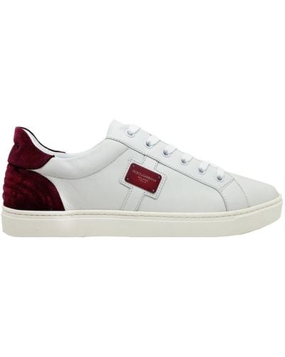 Dolce & Gabbana Logo Leather Sneakers - White