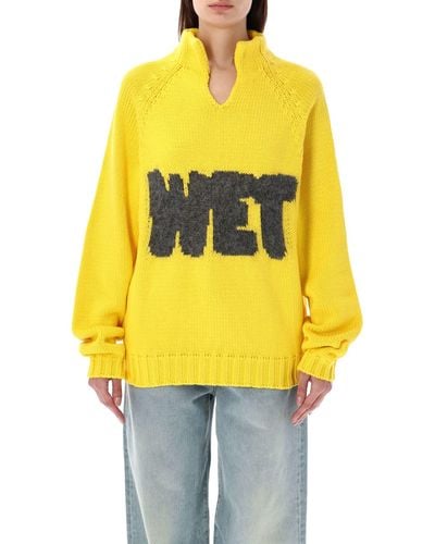 ERL Wet Sweater - Yellow