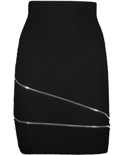 ANDREADAMO Knitted Mini Skirt - Black