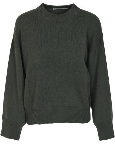 Saverio Palatella Wide Sleeve Rib Trim Knit Sweater - Green
