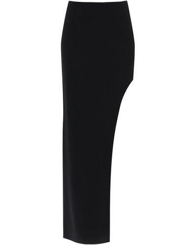 MVP WARDROBE Plaza Skirt With Asymmetrical Hem - Black