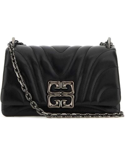 Givenchy Leather Small 4G Soft Shoulder Bag - Black