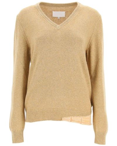 Maison Margiela Wool And Cashmere Sweater - Natural