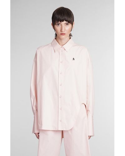 The Attico Diana Shirt In Rose-pink Viscose