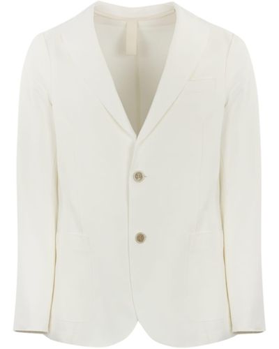 Eleventy Single-Breasted Cotton Jacket - White