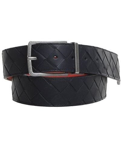 Bottega Veneta Reversible Intrecciato Leather Belt - Black