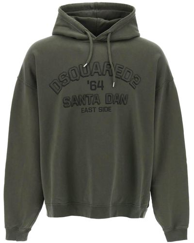 DSquared² Hoodie With Logo Print - Green