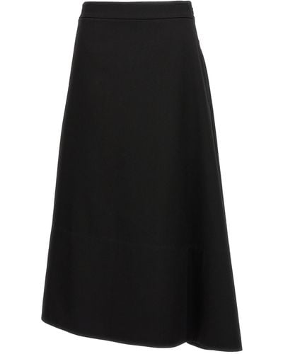 Jil Sander Asymmetrical Skirt Skirts - Black