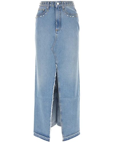 Alessandra Rich Denim Skirt - Blue