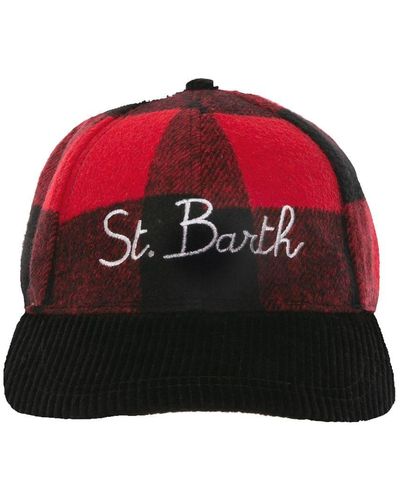 Mc2 Saint Barth Baseball Cap With St. Barth Embroidery - Red