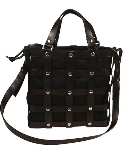 Junya Watanabe Caged-design Top Handle Bag - Black