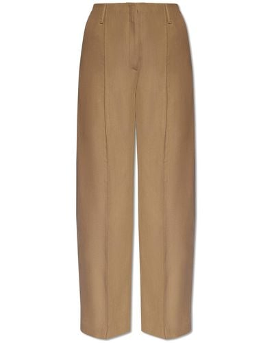 Acne Studios Pleat-Front Pants - Natural