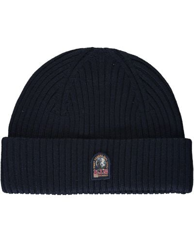Parajumpers Ribbed Knit Beanie - Blue