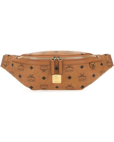 MCM Printed Canvas Small Fursten Belt Bag - Brown