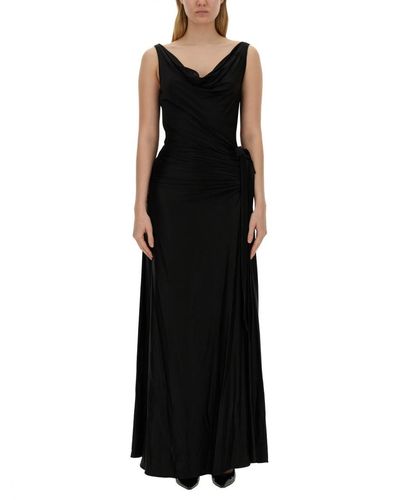 Rabanne Dress With Slit - Black